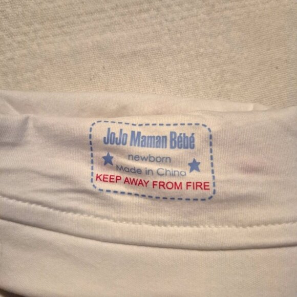 Jojo Maman Bébé girls size newborn white hat with embroidered hearts EUC - Picture 3 of 4